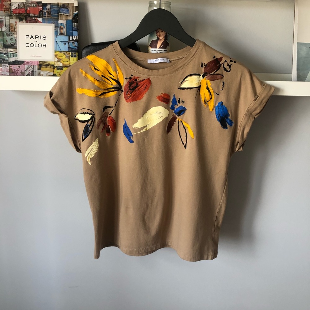 ZARA paint tee